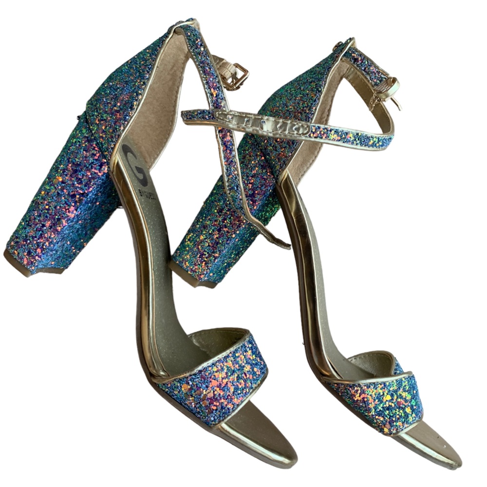 By Guess sparkly heels size 7 1/2